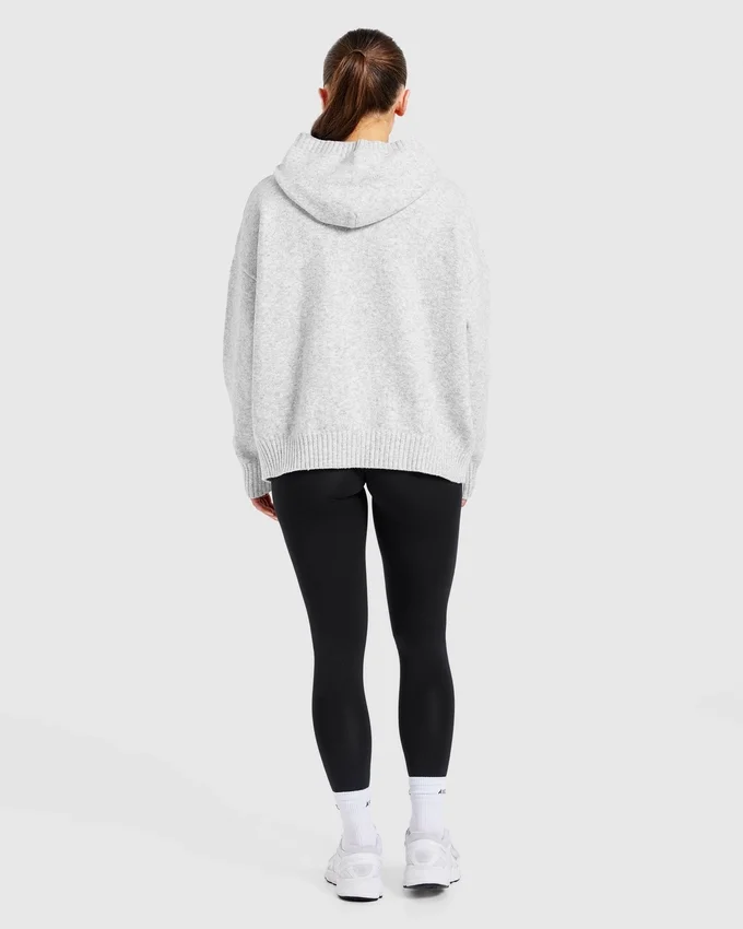 Varsity Oversized Knitted Hoodie