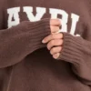 Varsity Oversized Knitted Hoodie