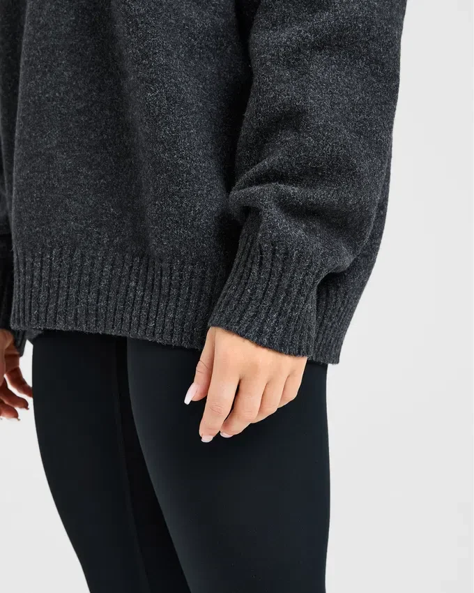 Varsity Oversized Knitted Hoodie