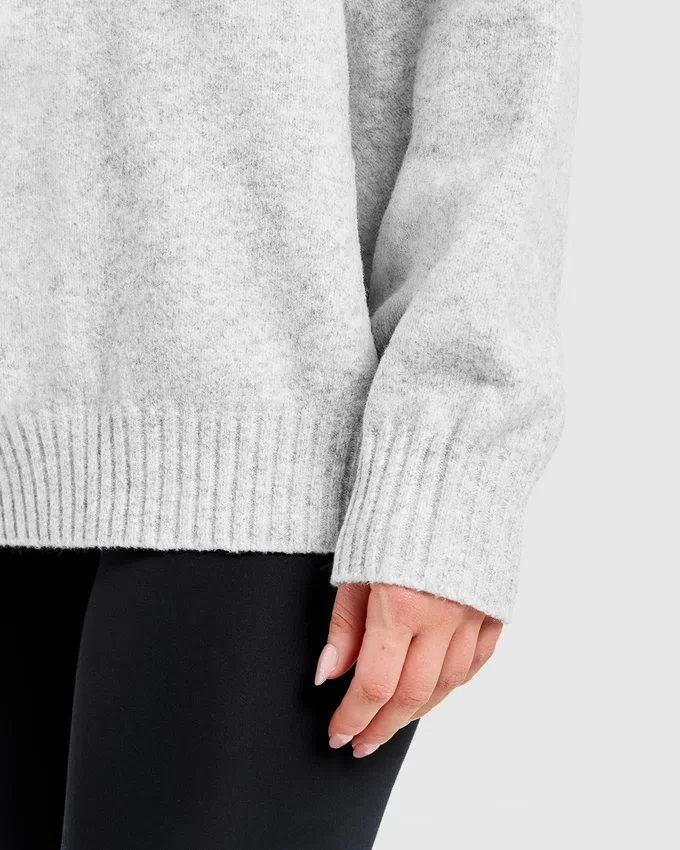 Varsity Oversized Knitted Hoodie