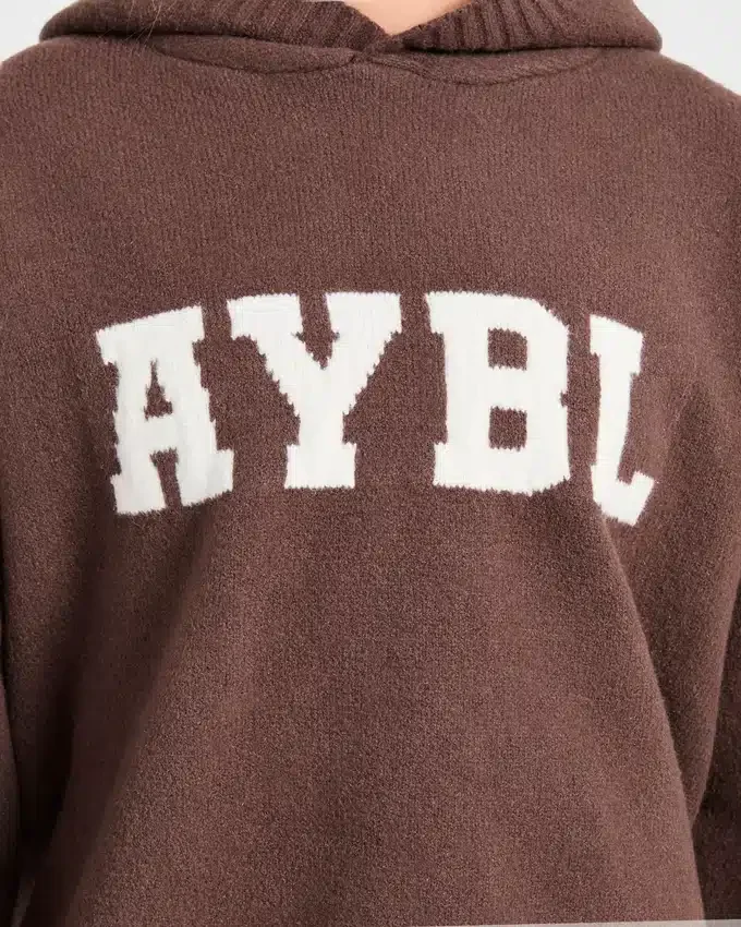 Varsity Oversized Knitted Hoodie