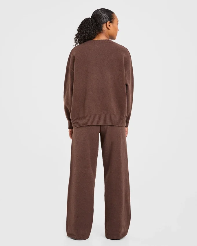 Varsity Oversized Knitted Joggers