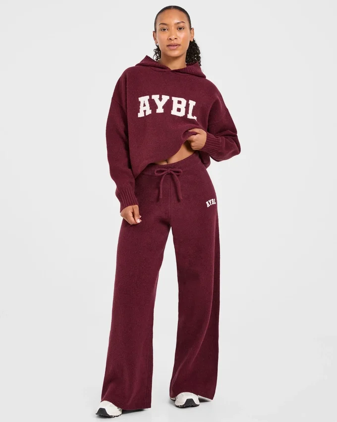 Varsity Oversized Knitted Joggers