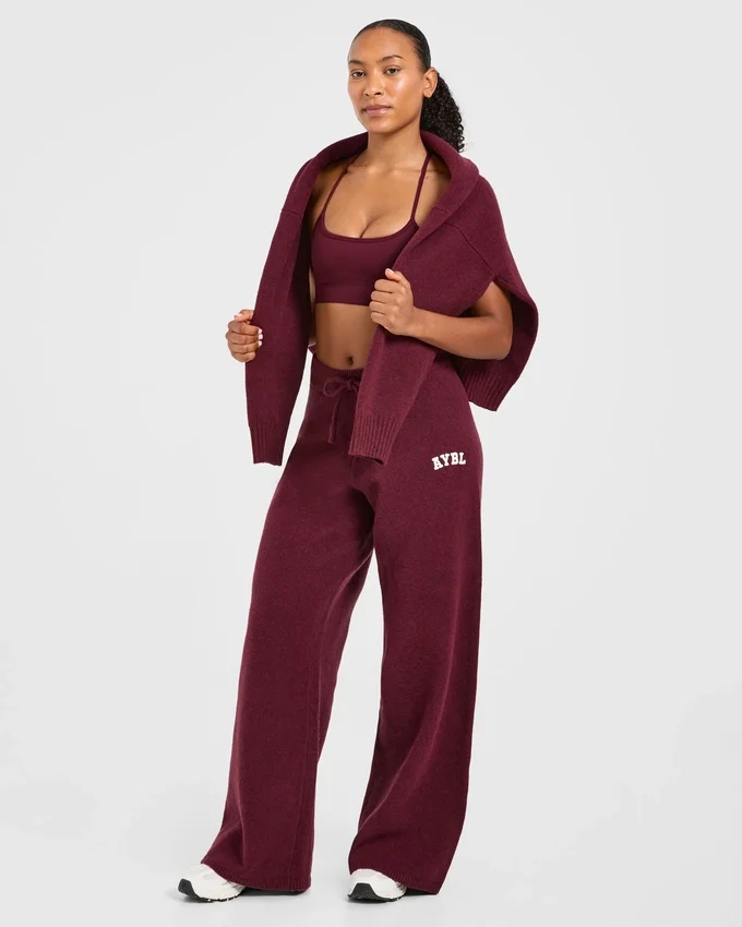 Varsity Oversized Knitted Joggers
