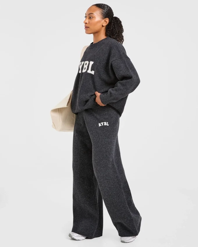 Varsity Oversized Knitted Joggers